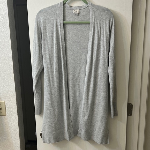 a new day Light Gray Open Cardigan - Picture 1 of 6